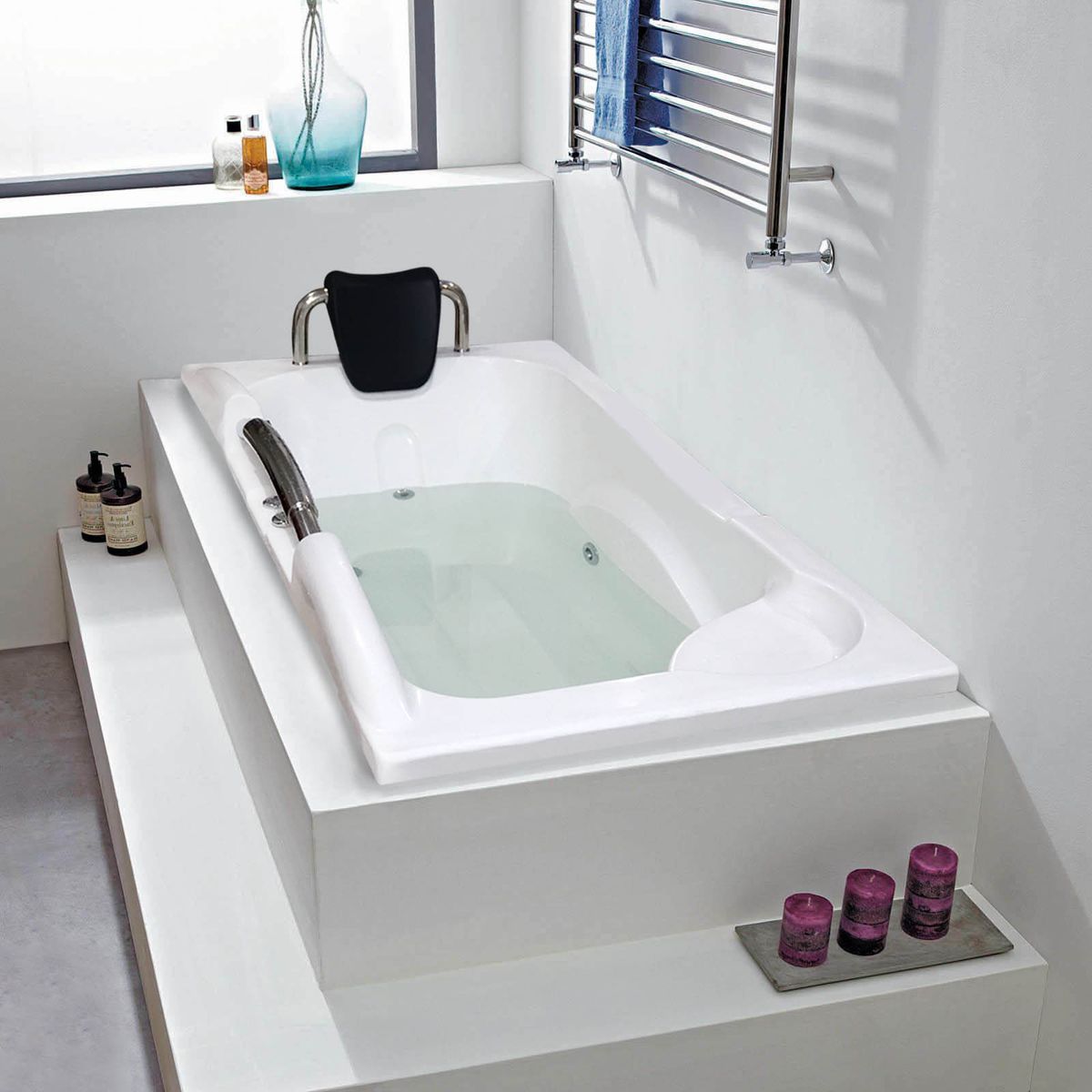 CUBA&SPA - Tina Hidromasaje Rectangular Athenea Builder 169x85x49 cm