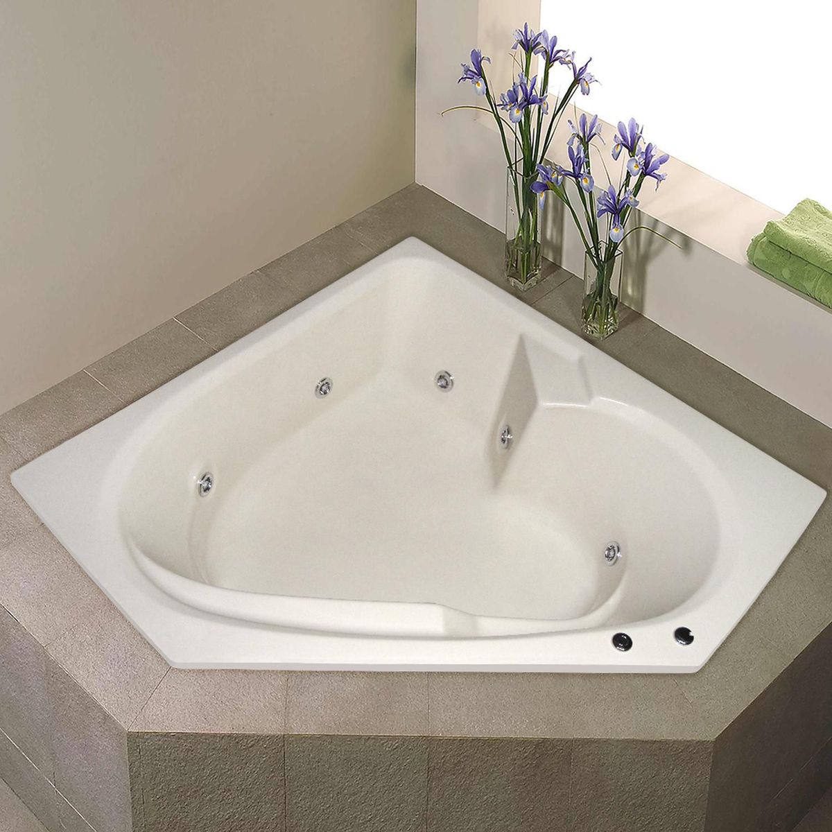 CUBA&SPA - Tina Hidromasaje Esquinera Contesa Builder 150x150cm Bone.