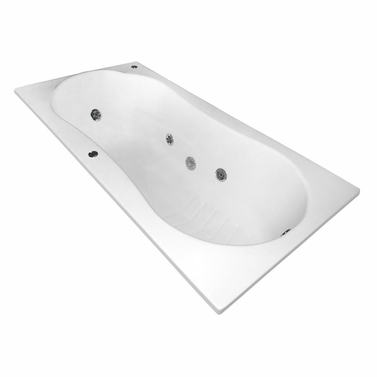 CUBA&SPA - Tina Hidromasaje Rectangular Dama Senso Builder 182x91cm Blanca.