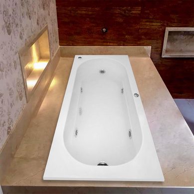 Tina Hidromasaje Rectangular Galaxy II Builder 148x75cm Blanca