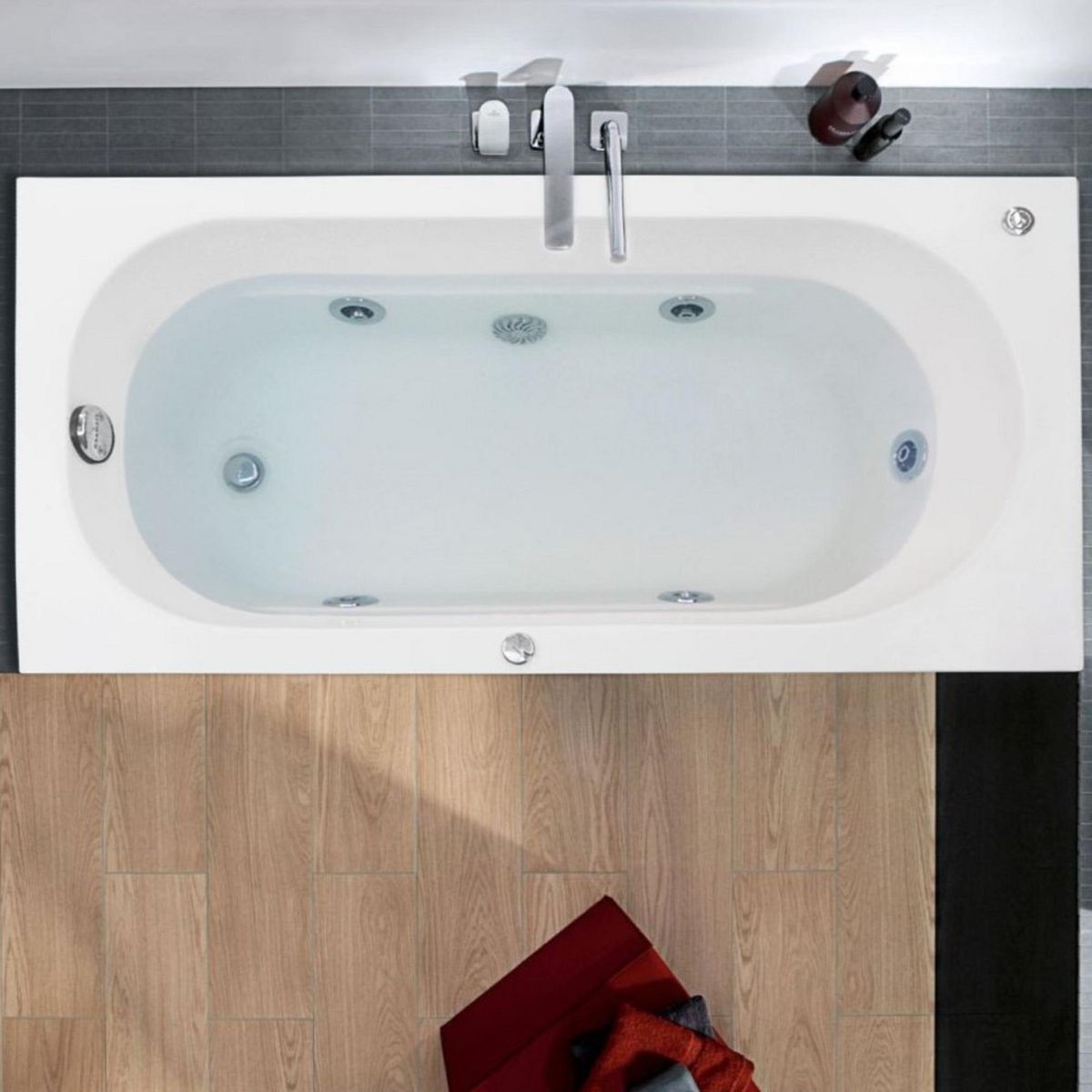 CUBA&SPA - Tina Hidromasaje Rectangular Galaxy III Builder 150x75cm Blanca