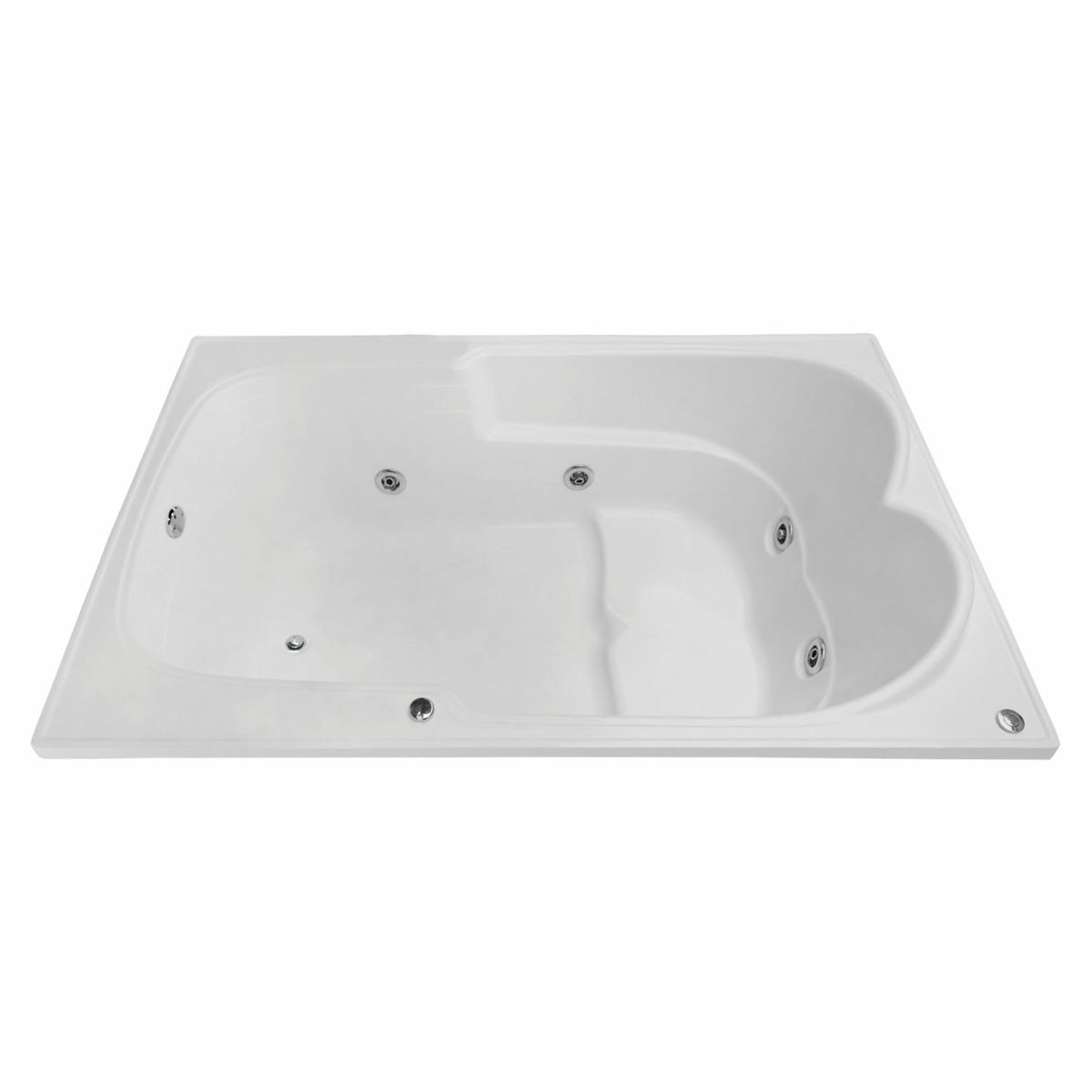 CUBA&SPA - Tina Hidromasaje Rectangular Karmine I Builder 180x120cm Blanca.