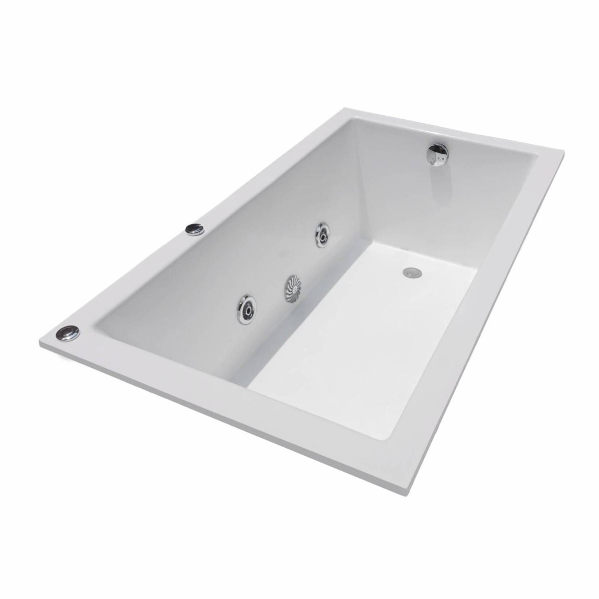 CUBA&SPA - Tina Hidromasaje Rectangular Minimalista Builder 150x80cm Blanca