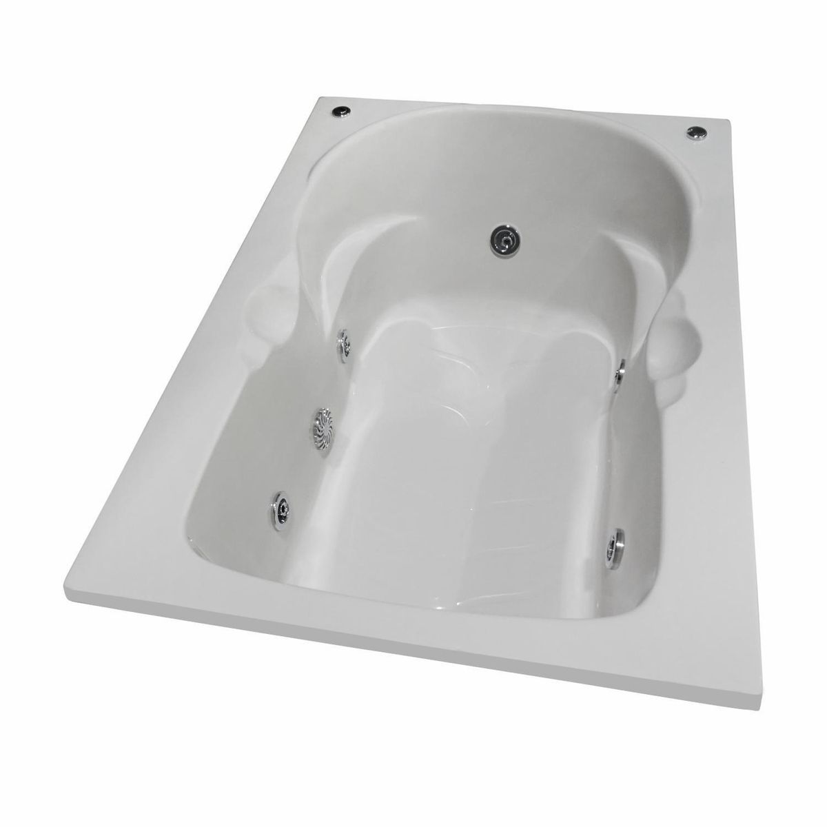 CUBA&SPA - Tina Hidromasaje Rectangular Bambina Builder 142x100cm Blanca