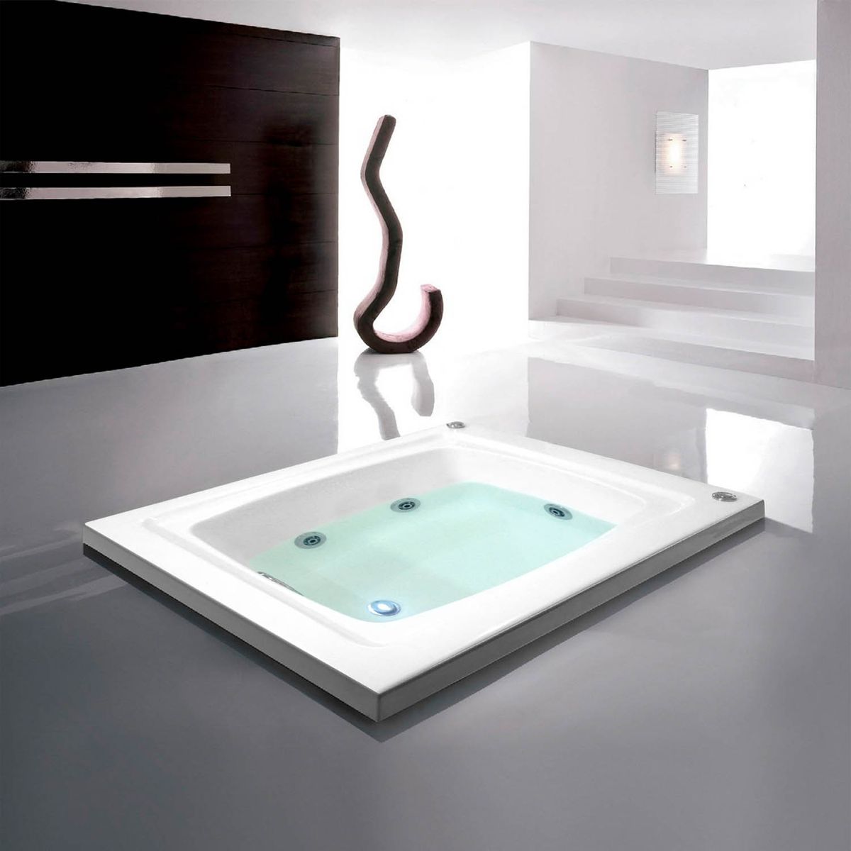 CUBA&SPA - Tina Hidromasaje Rectangular Menina Builder 106x90cm Blanca