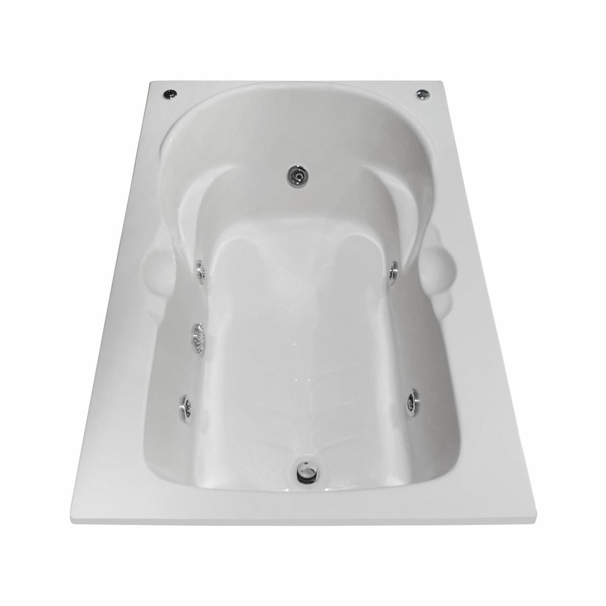 CUBA&SPA - Tina Hidromasaje Rectangular Bambina Builder 150x81cm Blanca.