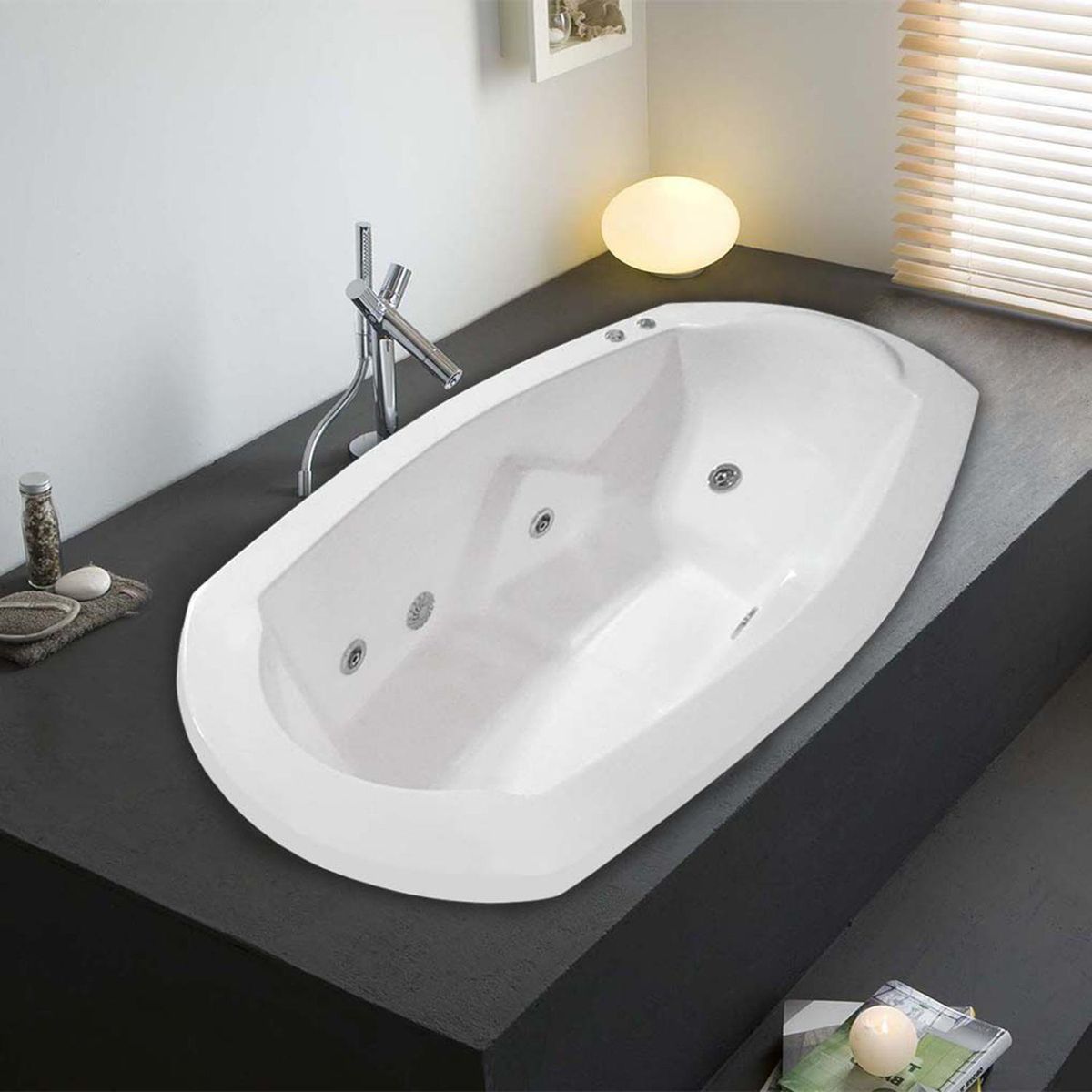 CUBA&SPA - Tina Hidromasaje Rectangular Ariel Builder 170x105cm Blanca