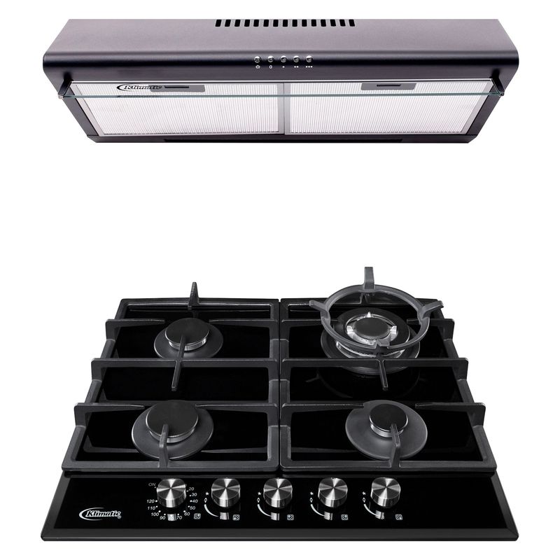 KLIMATIC - Combo Cocina Empotrable Aosta 60 + Campana Empotrable CK601NE/M