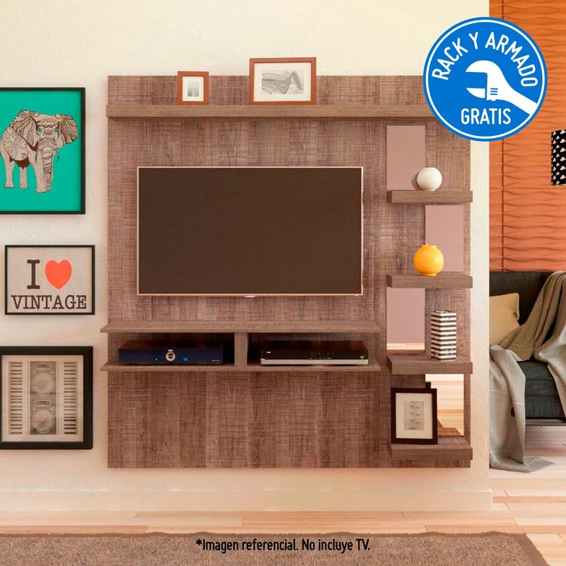 MEGARACK - Panel TV Premium Canela 55''