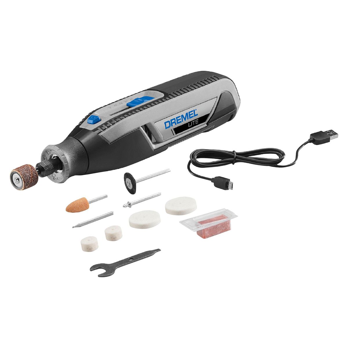 DREMEL - Multipropósito Lite Inalámbrico a Batería de Litio 4V + 10 accesorios