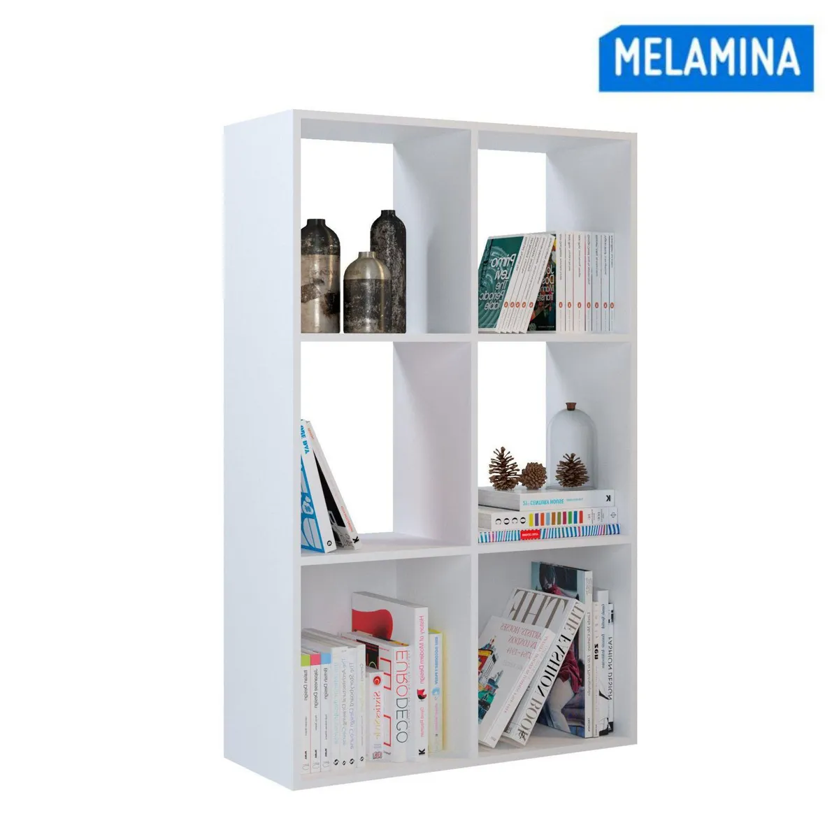 SILCOSIL - Estante blanco 6 espacios