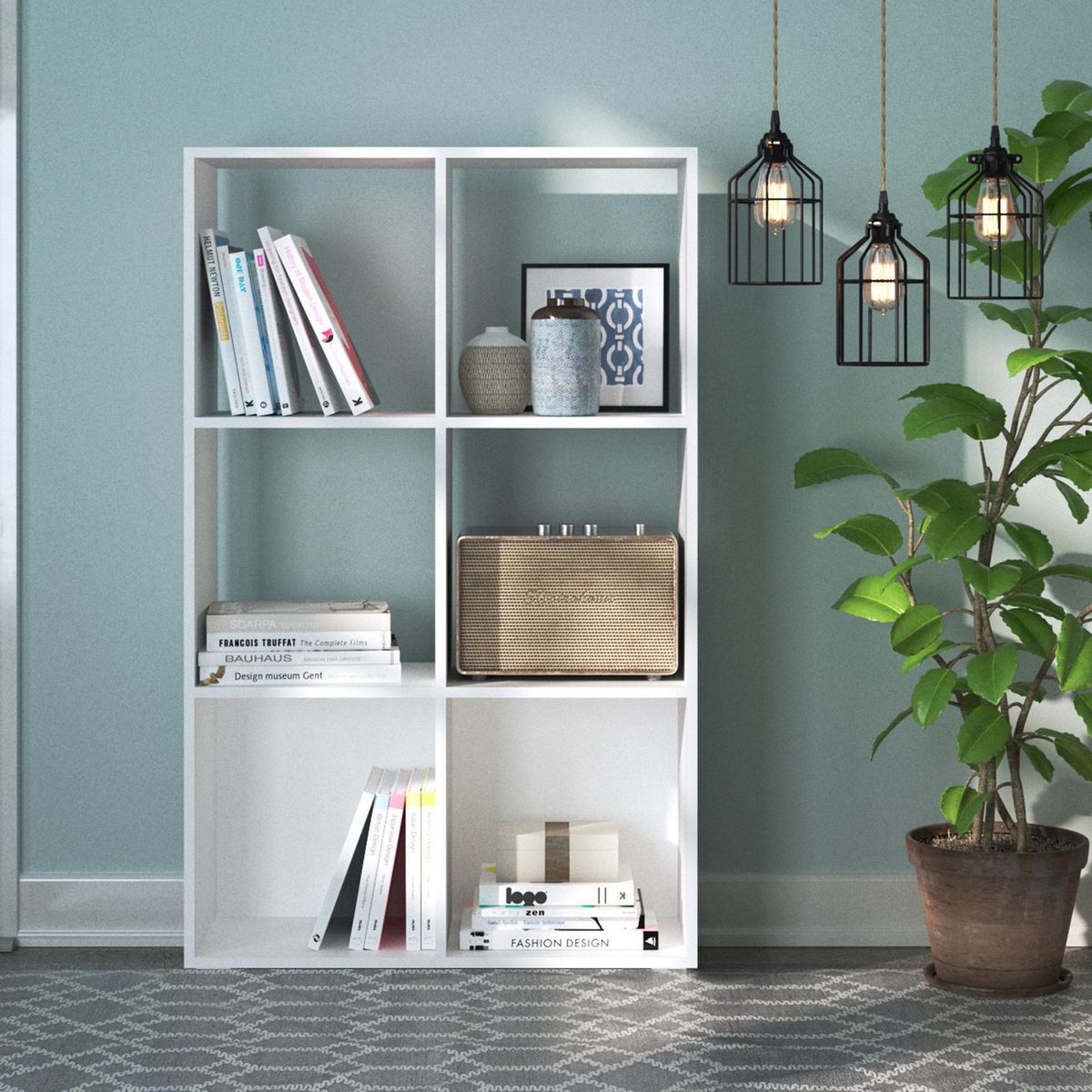 SILCOSIL - Estante blanco 6 espacios