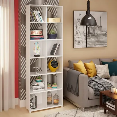 Estante Librero 6 Niveles Blanco