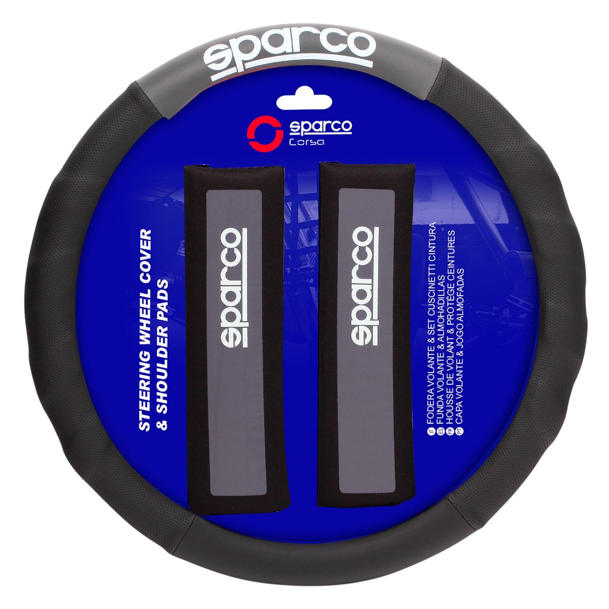 SPARCO - Cubrevolante para Auto Negro/Gris