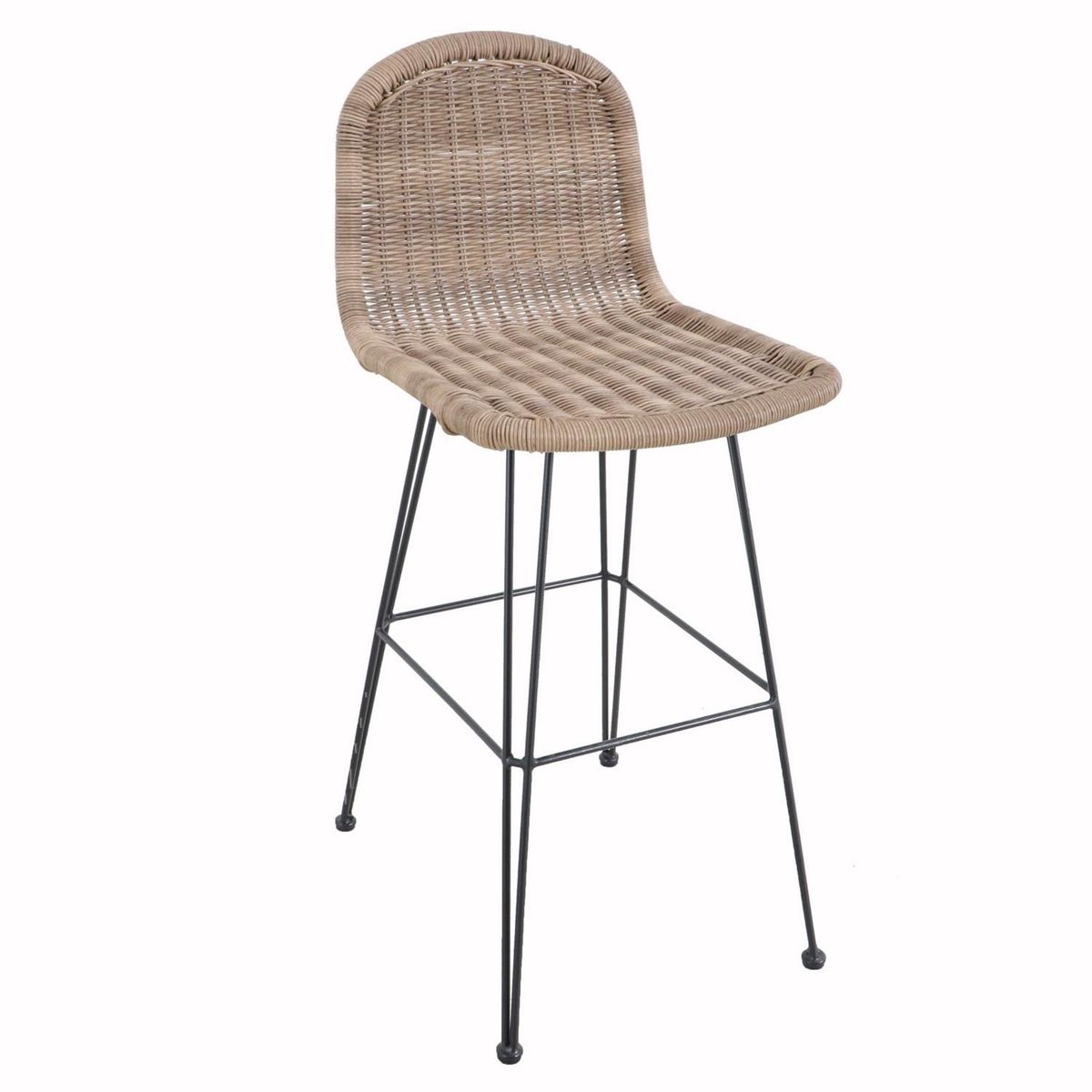 JUST HOME COLLECTION - Silla de Bar Estambul Ratan Natural