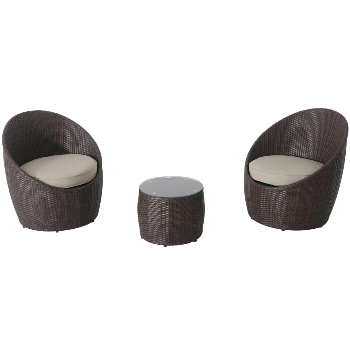 JUST HOME COLLECTION - Juego de Balcón 2 Personas Ratán Sorrento