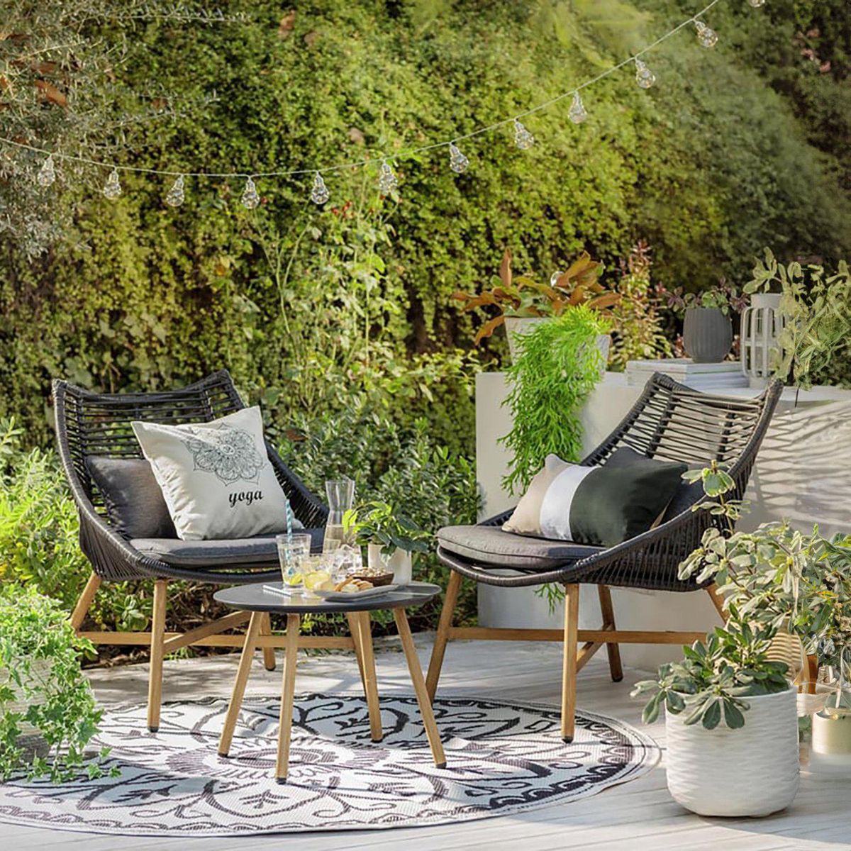 JUST HOME COLLECTION - Juego de Balcón 2 Personas Bruselas