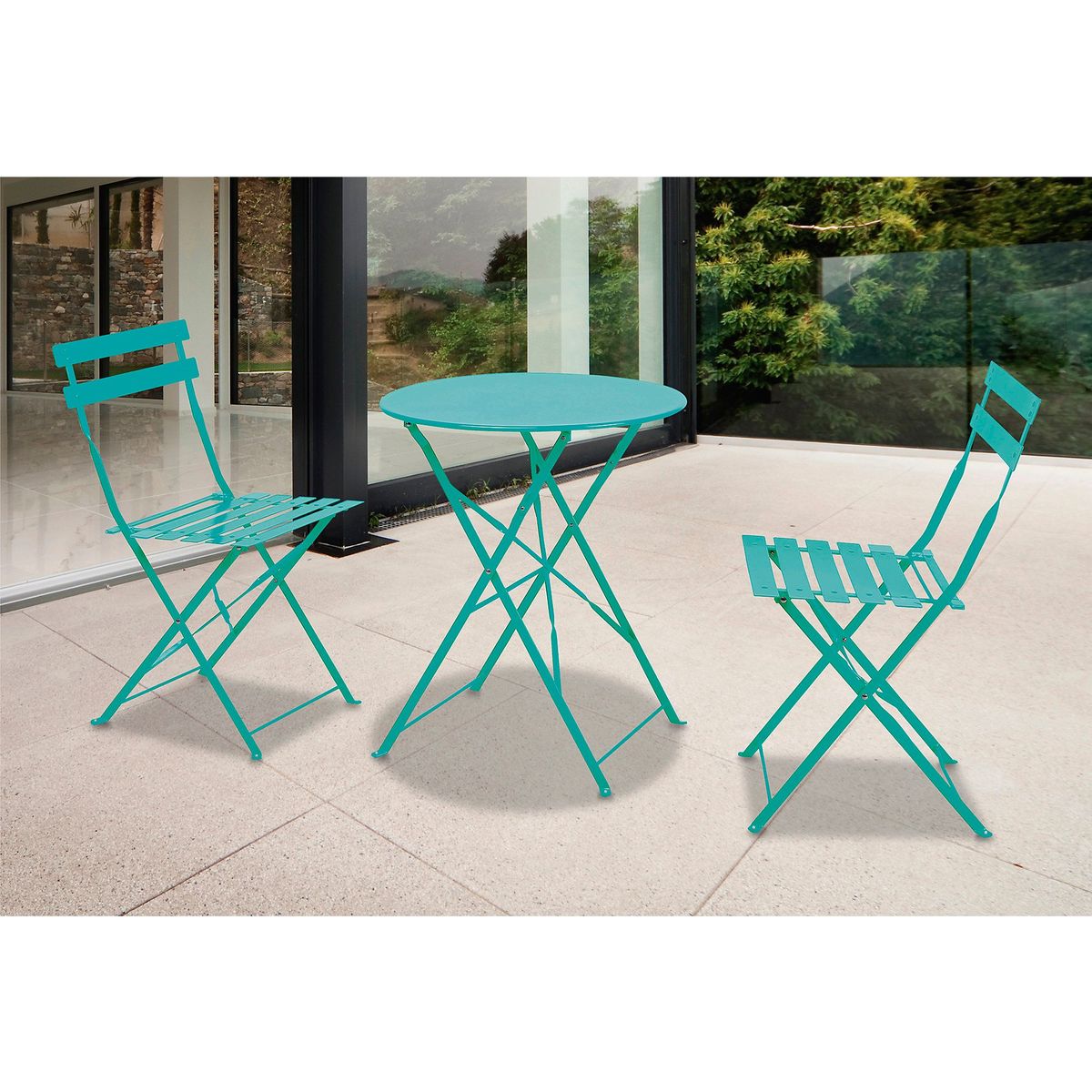 JUST HOME COLLECTION - Juego de Balcón Arezzo 2 Personas Menta