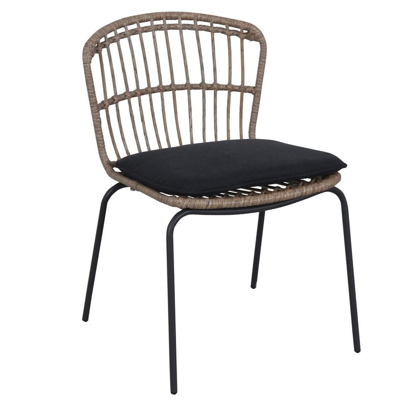 JUST HOME COLLECTION - Silla de Terraza Zagoria de Metal y Ratán