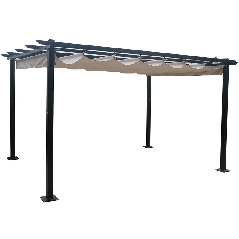 JUST HOME COLLECTION - Pérgola Aluminio Negro 3X4 M