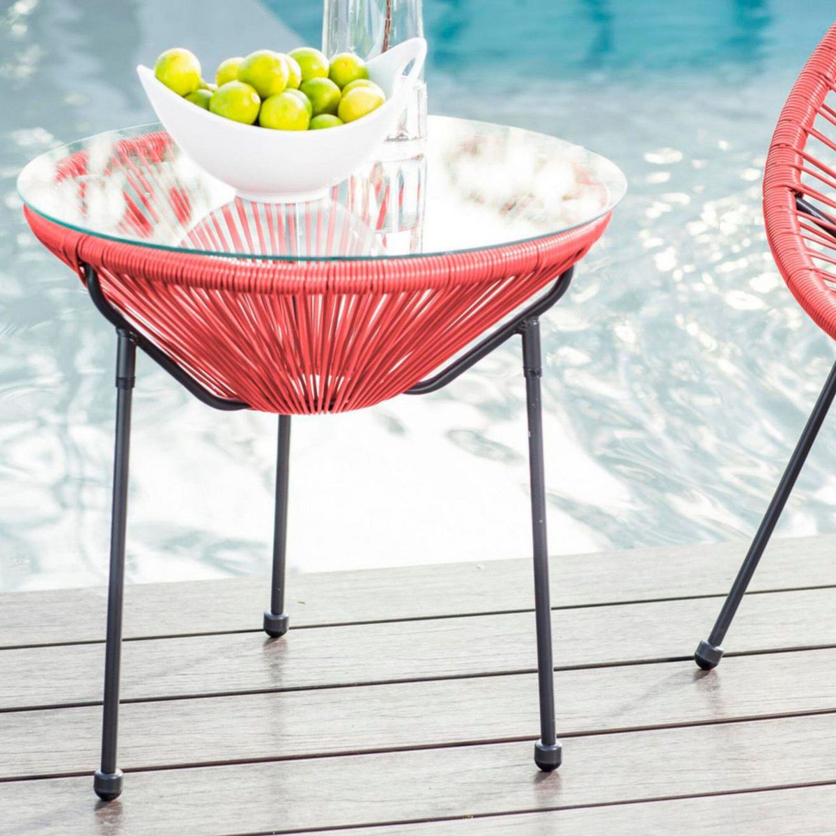 JUST HOME COLLECTION - Mesa de Terraza Cozumel Redonda Sandia 50CM