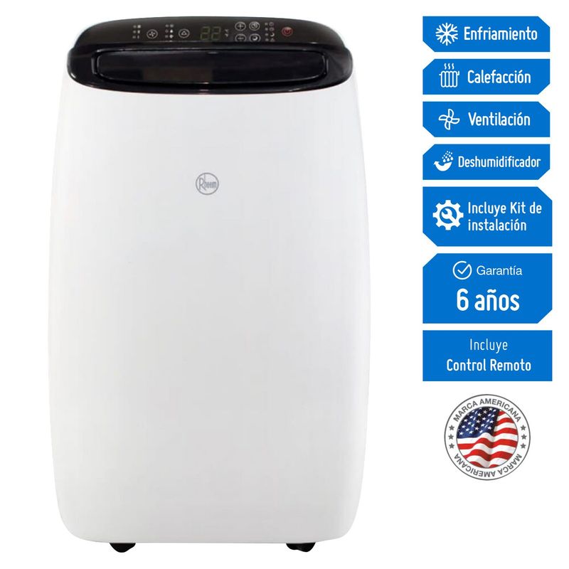 RHEEM - Aire Acondicionado Portátil Rheem 12000 BTU Frío/Calor RPAP-12K Blanco