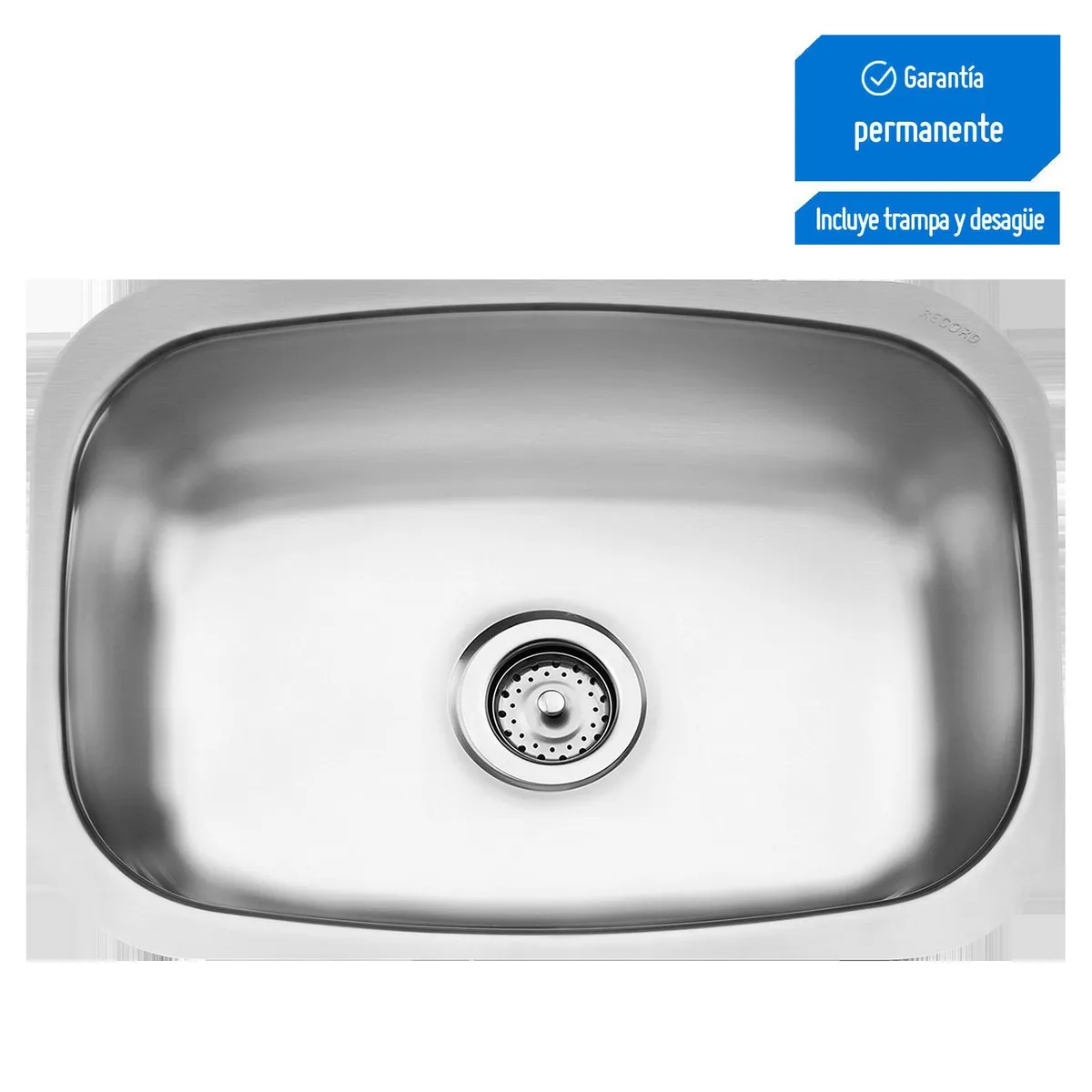 RECORD - Lavadero de Cocina Record Acero Inoxidable 1 Poza Berlin 50x36cm