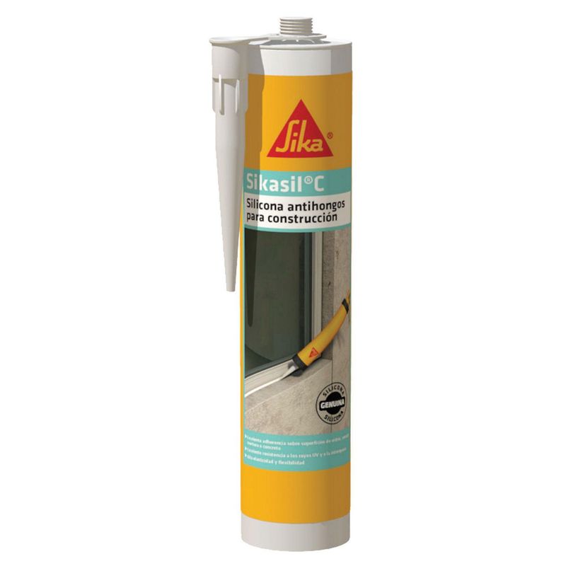 SIKA - Silicona para vidrio Blanco Sika C 280ml