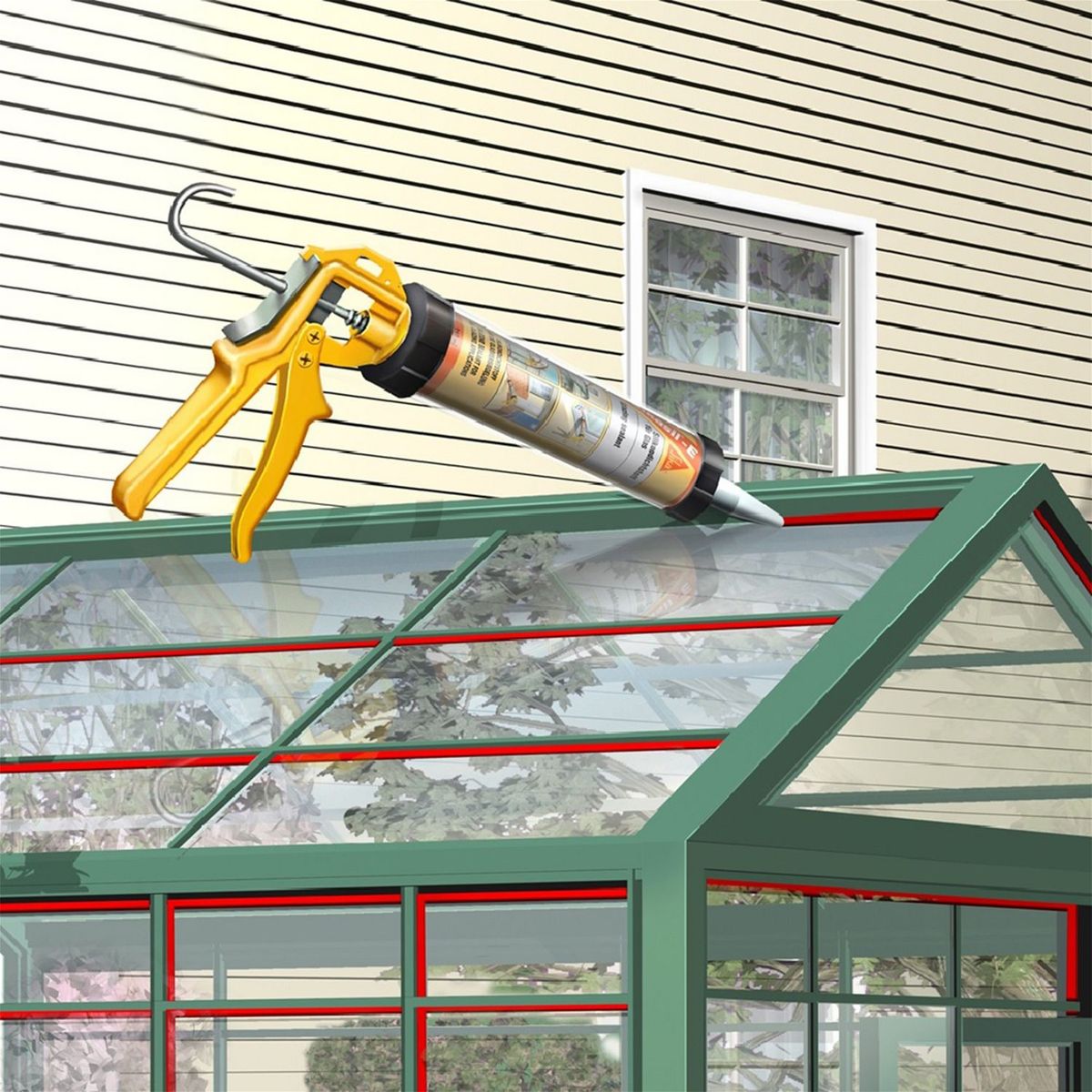 SIKA - Silicona Acética Para Puertas Y Ventanas Sikasil E Gris x 280ml