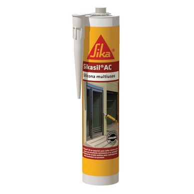 Silicona Actica Para Vidrios y Aluminio Sikasil AC Transparente x 280ml