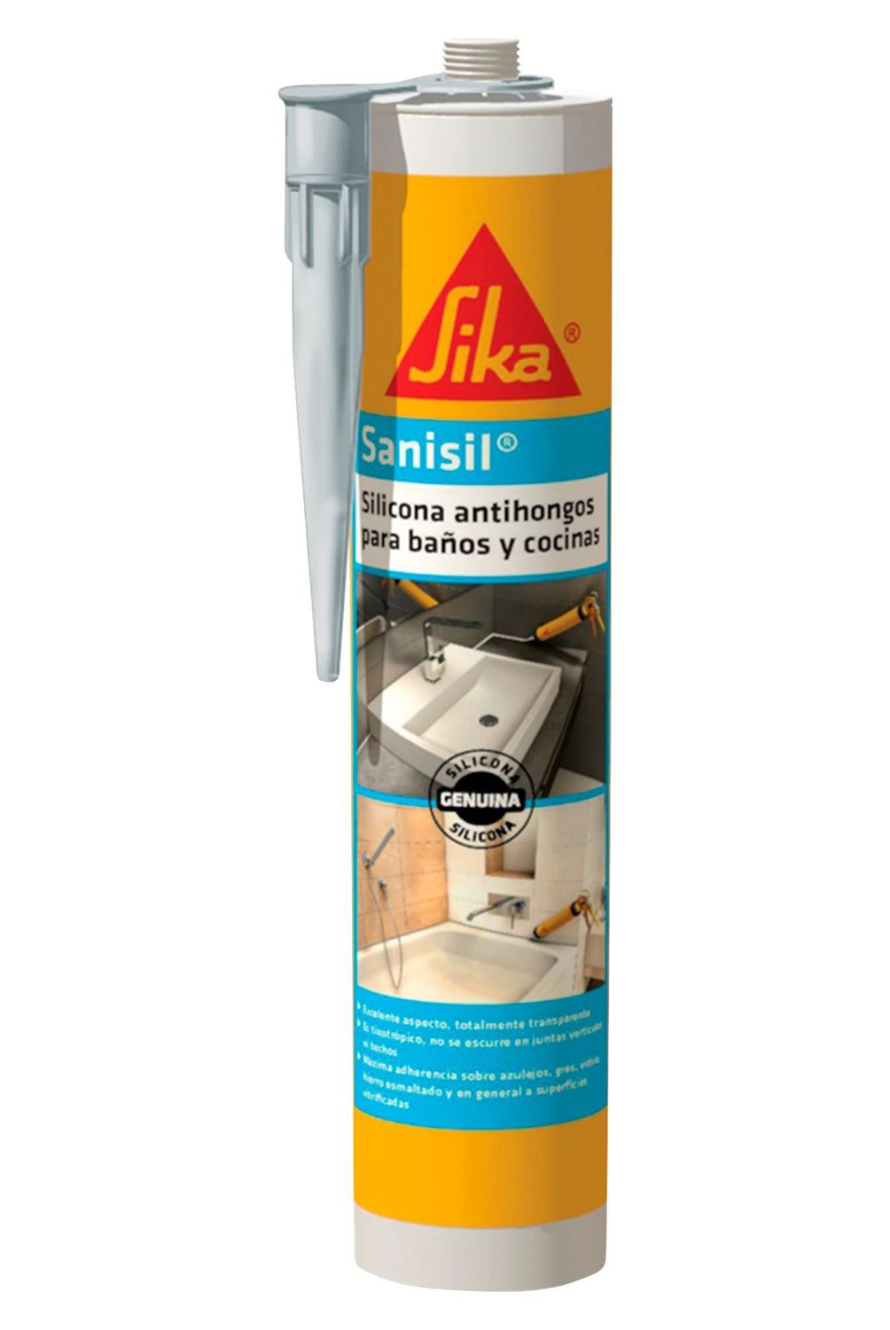 SIKA - Silicona Antihongos Para Baños Y Cocinas Sanisil Transparente 280ml