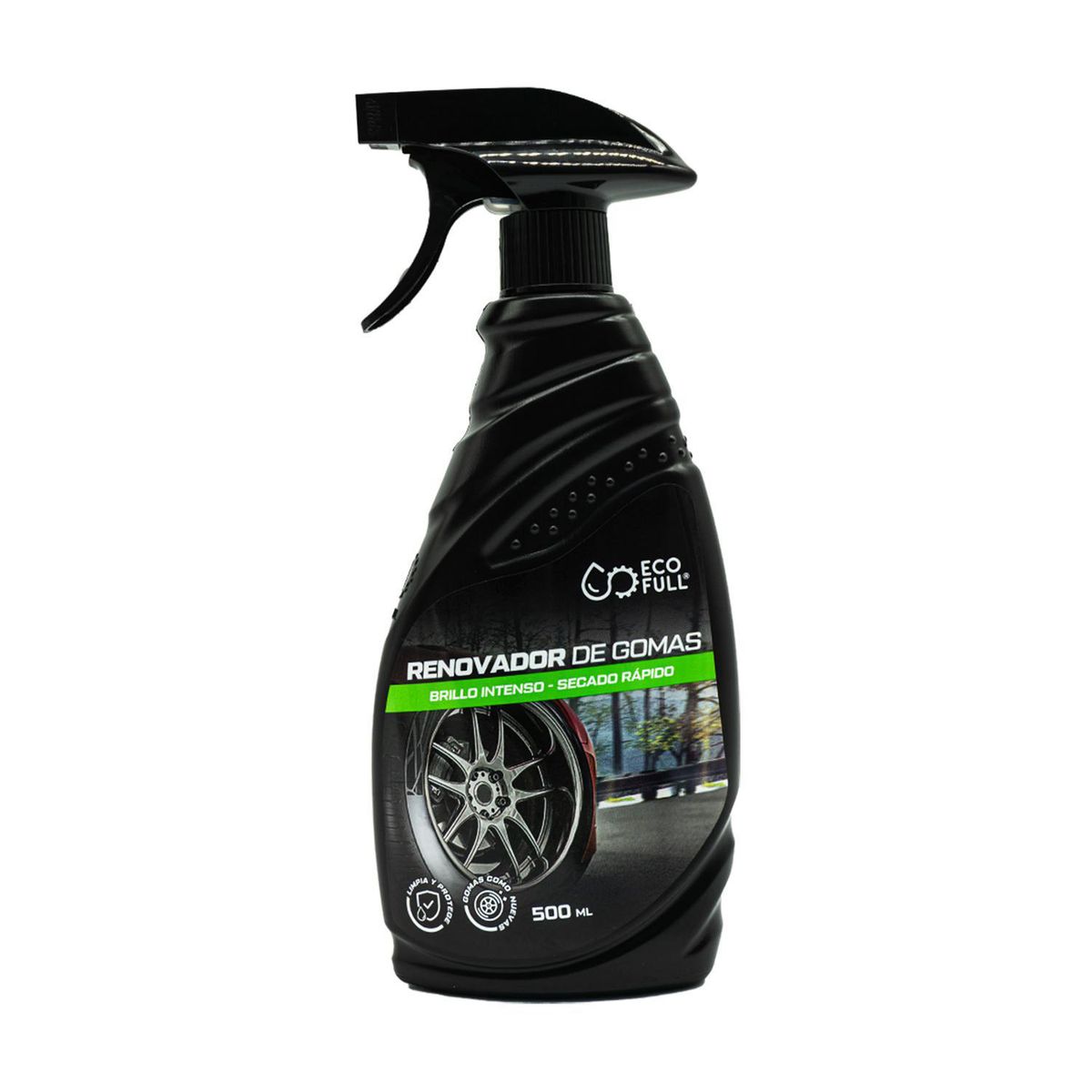 ECO-FULL - Kit de Limpieza para Auto Eco-Full Renovador de Gomas 500 ml + Dry Wash 750 ml