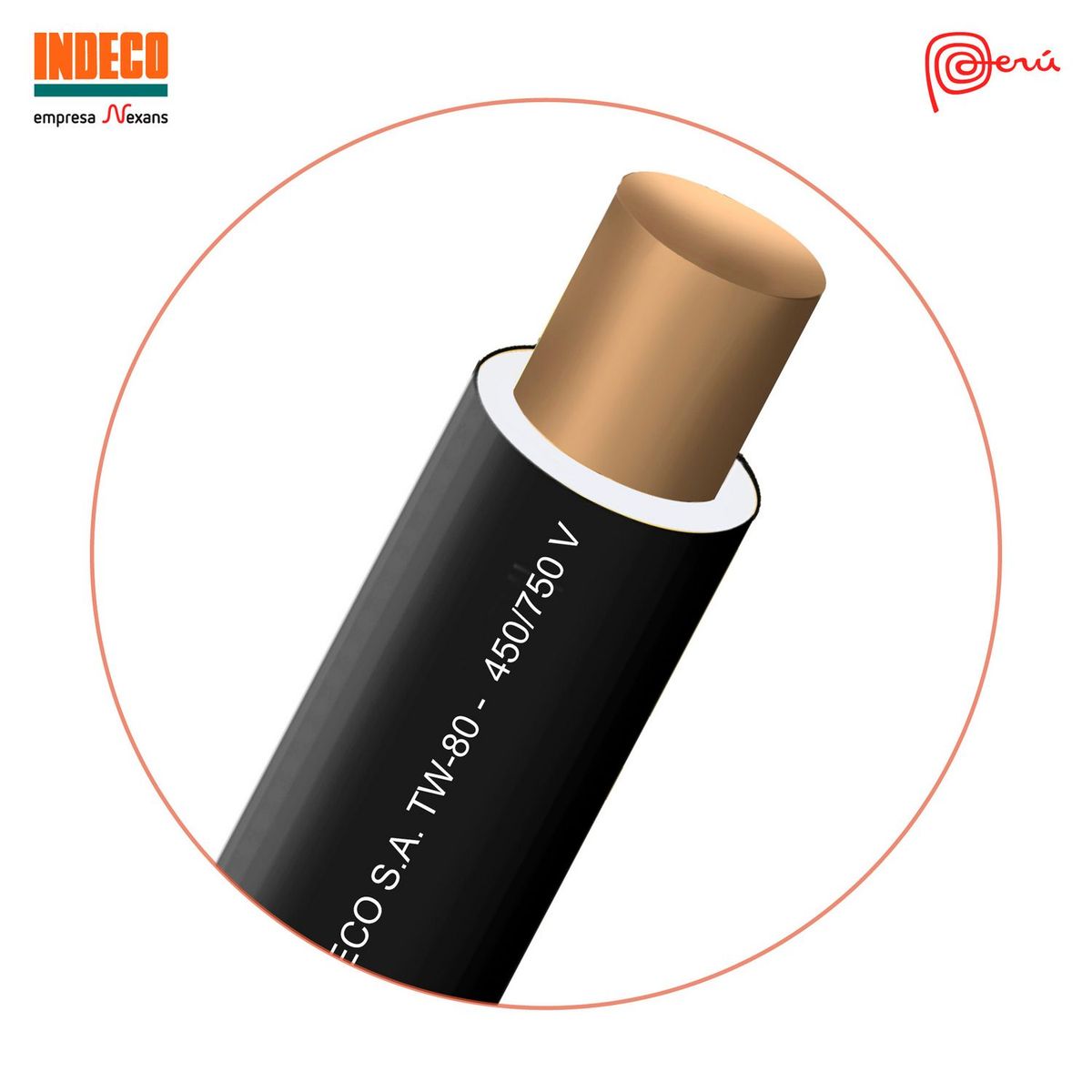 INDECO - Alambre TW 14 AWG Negro x metro lineal