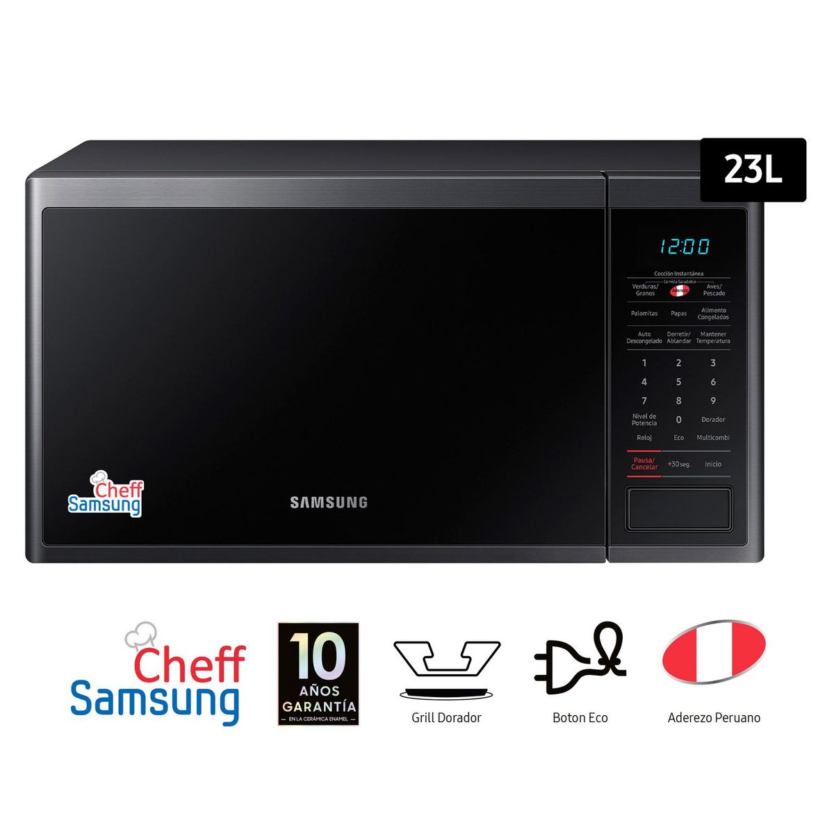 SAMSUNG - Microondas Samsung MG23J5133AG/PE 23 L