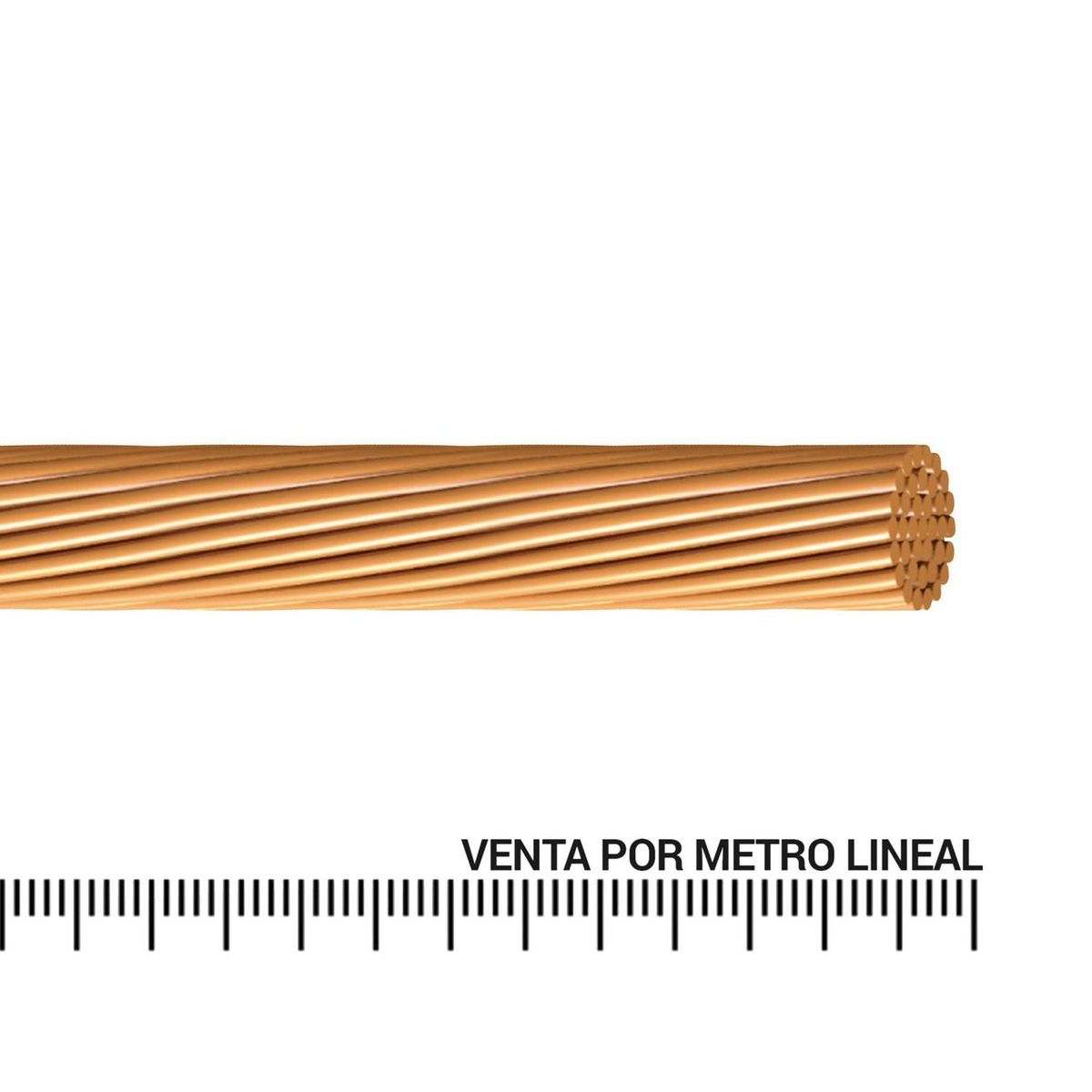 INDECO - Cable de cobre desnudo 16 mm2 por Metro Lineal