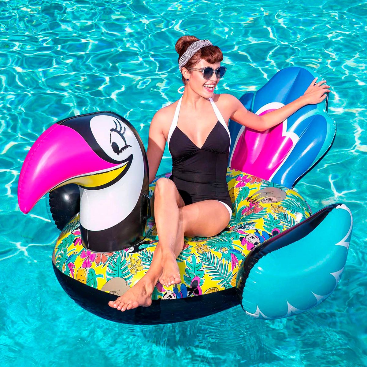 BESTWAY - Flotador para niños Fashion Tucán 180x150cm Disney Minnie Mouse