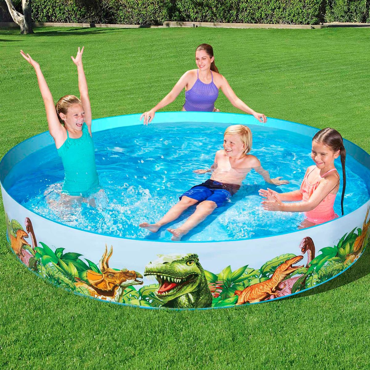 BESTWAY - Piscina Rigida 244x46cm Dinosaurios