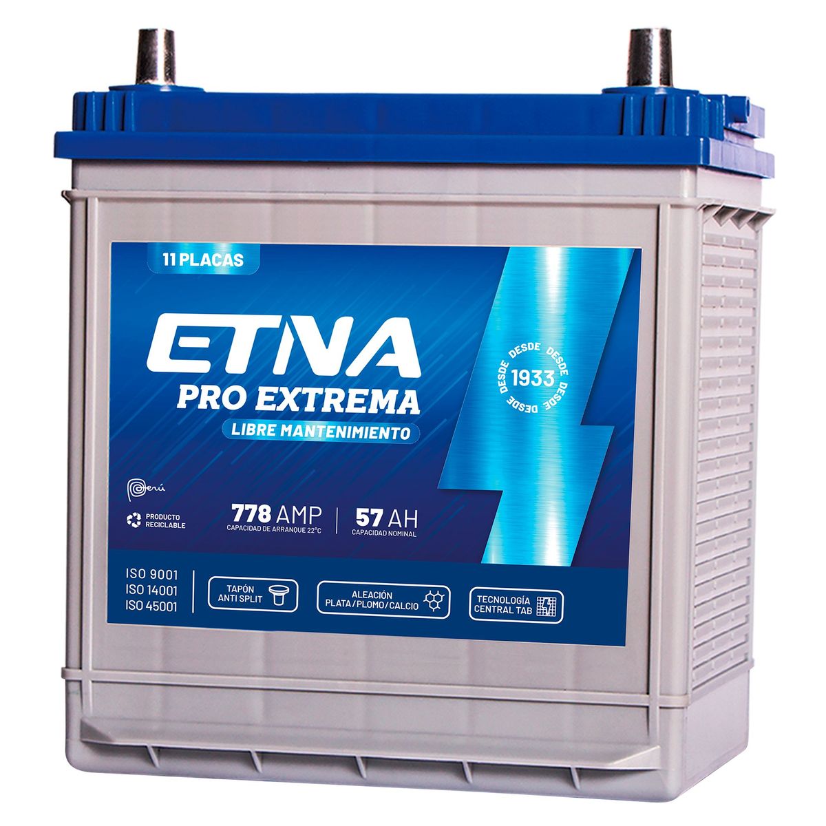 ETNA - Batería para Auto 11 Placas 57Ah HL-11 Extrema