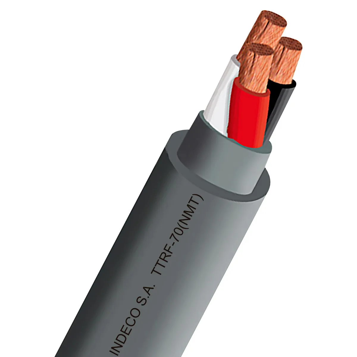 INDECO - Cable Vulcanizado 3x12 AWG por Metro Lineal