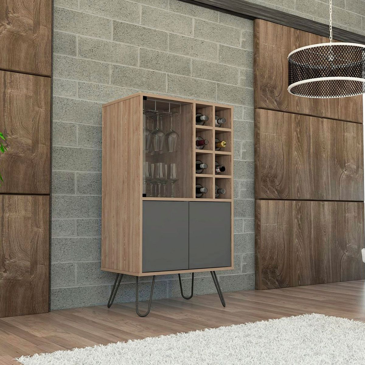 TUHOME - Bar Vassel Miel/Plomo