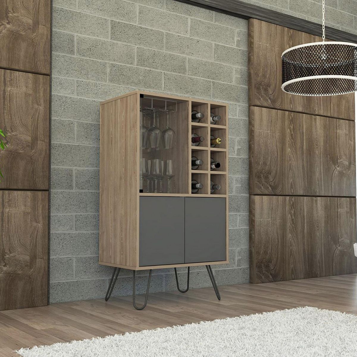 TUHOME - Bar Vassel Miel/Plomo