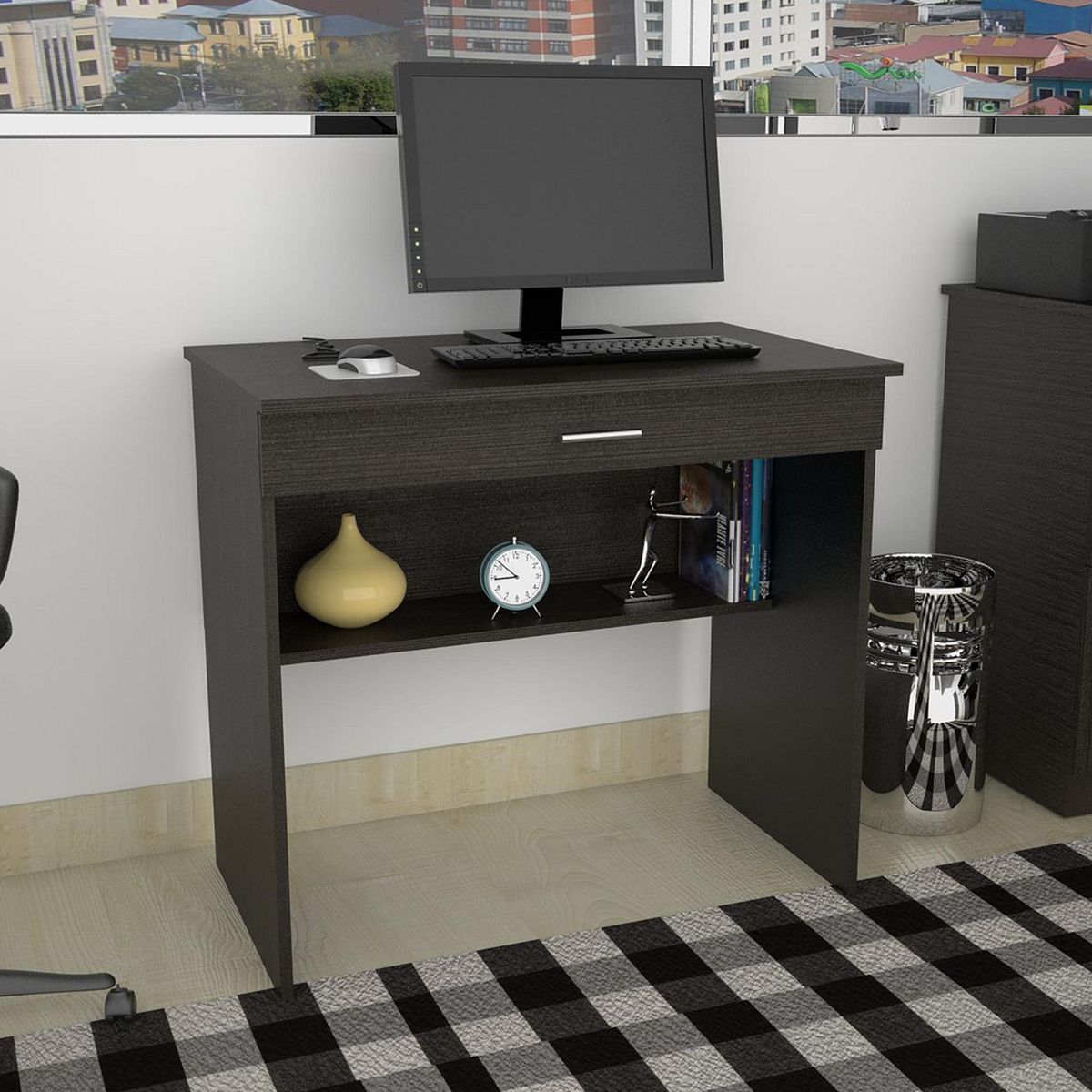 TUHOME - Escritorio Negro Melamina Office 1