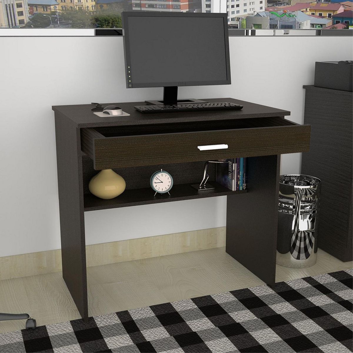 TUHOME - Escritorio Negro Melamina Office 1