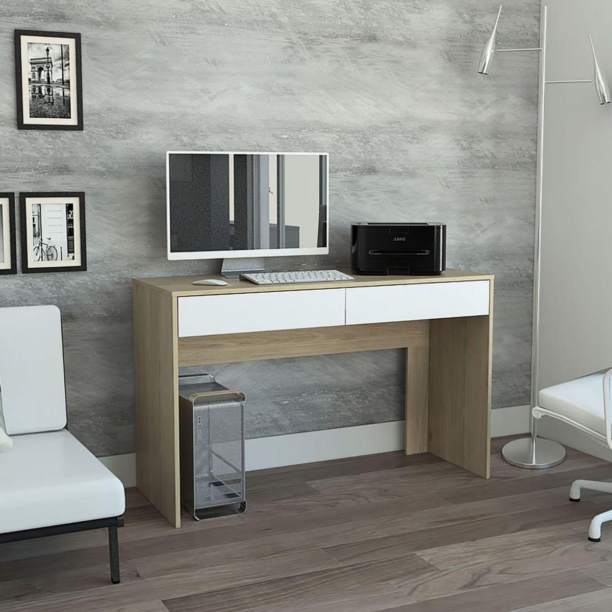 TUHOME - Escritorio Rovere Melamina Axis