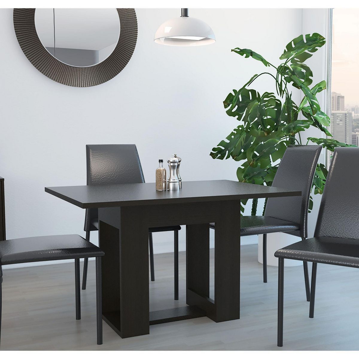 TUHOME - Mesa de Comedor Volterra 120 cm Negro