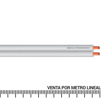 Cable Mellizo 2x18 AWG Blanco x Metro Lineal
