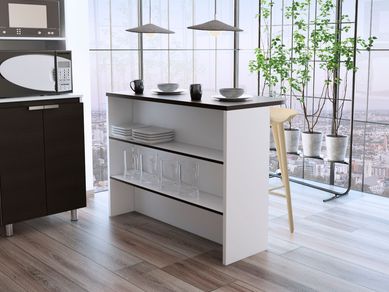 Barra Auxiliar de Cocina Fendi Wengue/Blanco