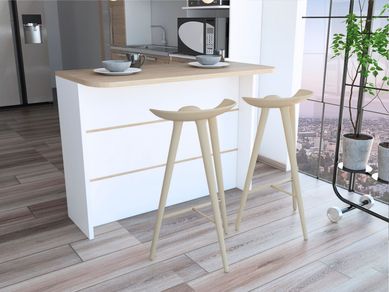 Barra Auxiliar de Cocina Fendi Rovere/Blanco