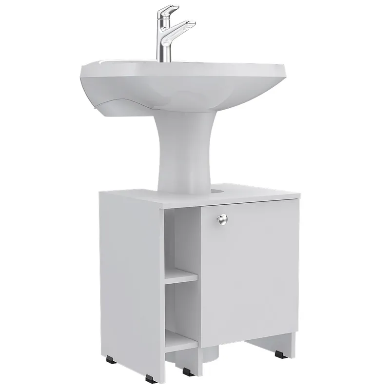 TUHOME - Mueble de Baño Organizador Lavamanos Blanco