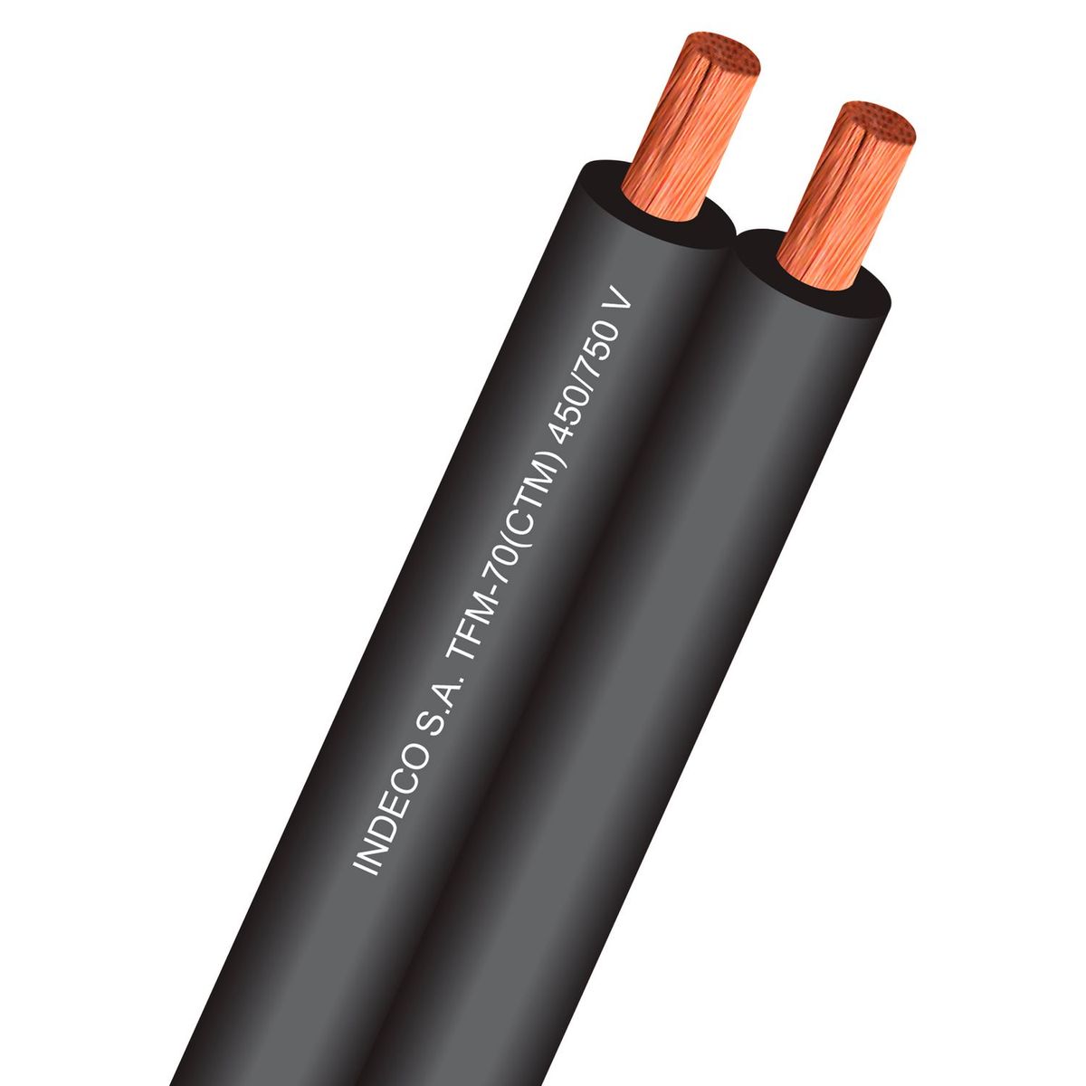 INDECO - Cable Mellizo 2x18 AWG Negro por Metro Lineal